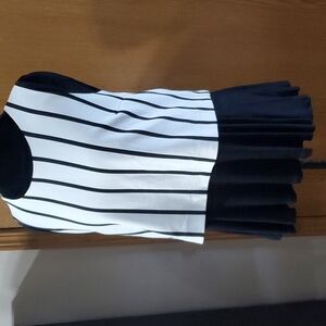 Patrizia Luca Milan NWT sleeveless layered look top striped